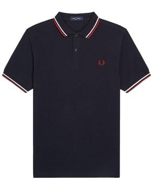 Fred Perry Polo With Logo - Blue