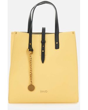 Liu Jo Doba Vegan Lederen Shopper Tas - Geel