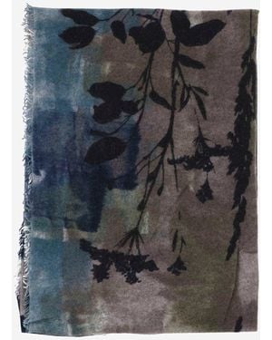 Faliero Sarti Ady Cashmere Scarf Met Print - Blauw