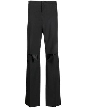 Givenchy Ripped Wool Trousers - Black