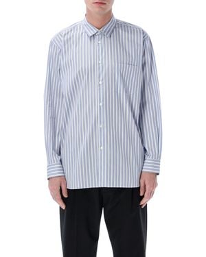 Comme des Garçons Striped Cotton Shirt - Blue
