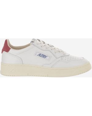 Autry Suede Heel Leather Trainers - White