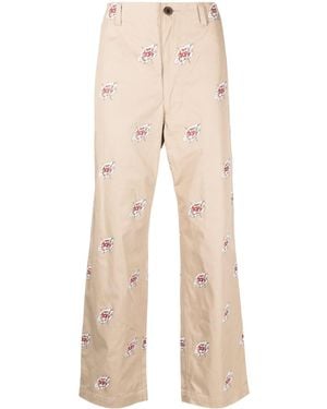 Junya Watanabe Hose mit grafischem Print - Natur