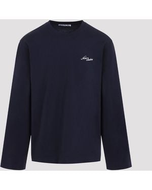 Acne Studios T-shirt Ls - Bleu
