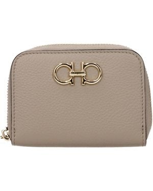 Ferragamo Wallet Leather/Tan - Grey