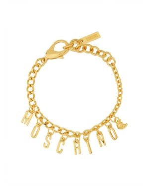 Moschino Logo Charm Bracelet - Metallic