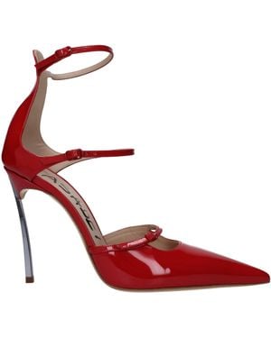 Casadei Sandals Paint/Lipstick - Red