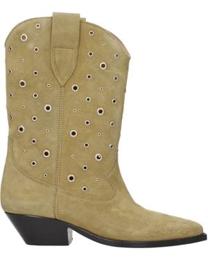 Isabel Marant 'Duerto' Western Boots With Studs - Green