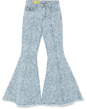 Marques'Almeida Jean Évasé En Brocart - Bleu