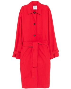 TOTEME Cotton Trench Coat - Red