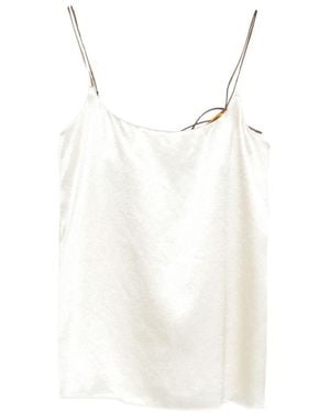 Alysi Satin Top - White