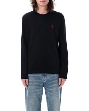 Ami Paris T-shirts En Polo's Zwart