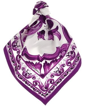 Dolce & Gabbana 'maiolica' Print Scarf - Roze