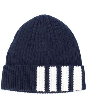 Thom Browne Gorro con detalle de rayas - Azul