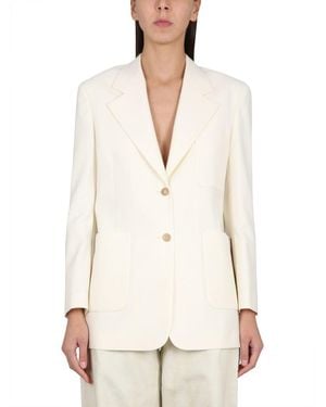 Palm Angels Blazer With Knit Detail - White