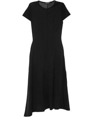 Our Legacy Ragged Midikleid Mit Kurzen Ärmeln - Schwarz