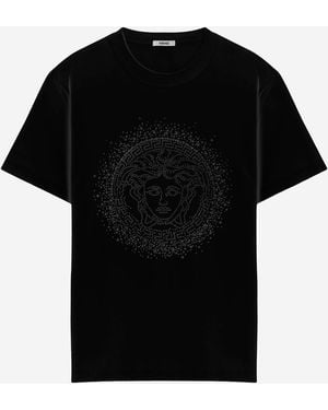 Versace Medusa Cotton T Shirt - Black