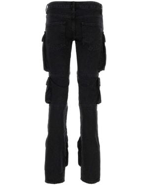 The Attico "Essie" Cargo Jeans - Black