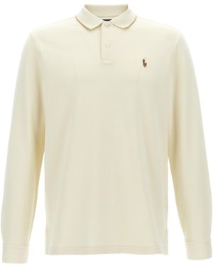 Polo Ralph Lauren Fleece Cotton Shirt Polo-Uomo - Bianco