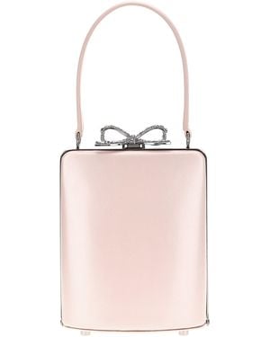 Self-Portrait Zelfportret 'pink Leather Mini Bow' Handtas - Roze