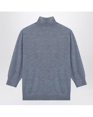 The Row Cashmere Turtleneck Jumper - Blue