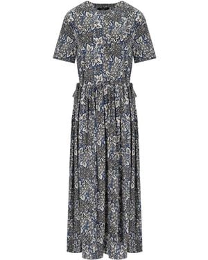 Weekend by Maxmara Fascino Floral Long Dress - Gray