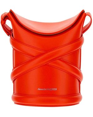 McQueen La borsa a secchiello Curve - Rosso