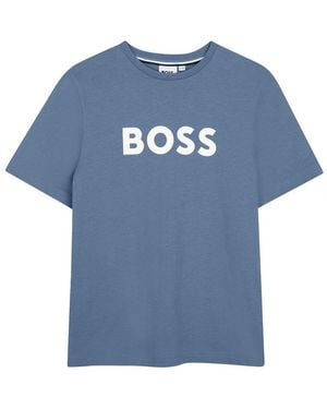 BOSS T-Shirt Con Logo - Blue