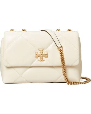 Tory Burch Kira Diamond Small Leder Umhängetasche - Natur