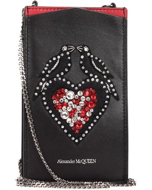 McQueen Mobiltelefonhalter Frauen Haut schwarz