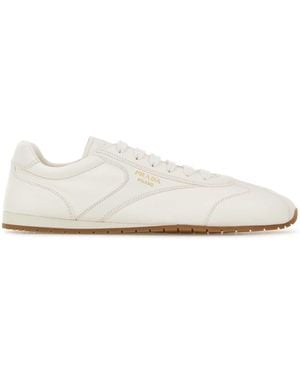 Prada Leather Trainers - White