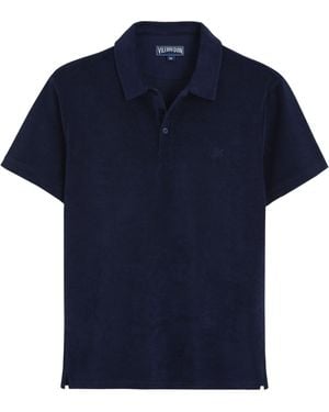 Vilebrequin Organic Cotton Polo Shirt With Embroidered Turtle - Blue