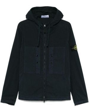 Stone Island Logo Cotton Blouson Jacket - Black