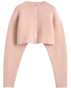 TOTEME Cropped Oversized Vest - Roze