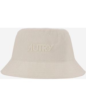 Autry Velvet Eimer Hut mit Logo - Natur