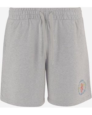 CASABLANCA Baumwollshorts mit Logo - Grau