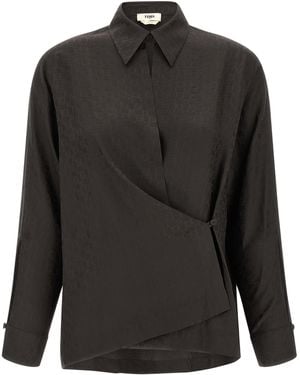 Fendi 'Chess Ff' Shirt - Braun