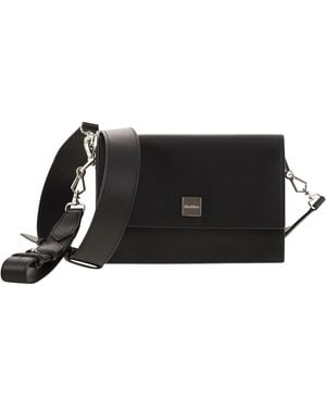 Max Mara Biancaroughs Kleine Umhängetasche aus Leder - Schwarz