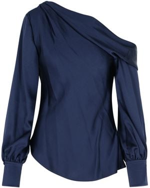 Jonathan Simkhai 'Alice' Acetate Blend Blouse - Blue