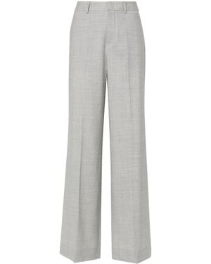 P.A.R.O.S.H. P.A.R.O..H. Lillie Pressed-Crease Wide-Leg Trousers - Grey