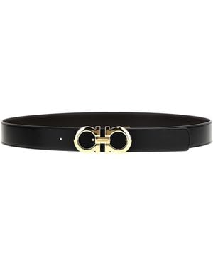 Ferragamo Gancini' Reversible Belt - Black
