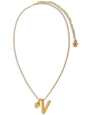 Versace Logo Plaque Ketting - Metallic