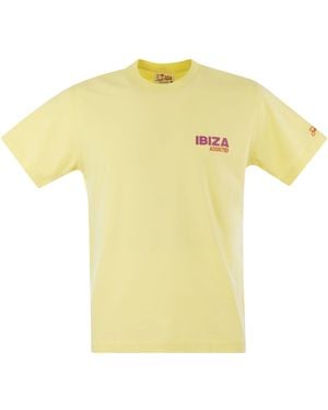 Mc2 Saint Barth T -shirt Met Afdrukken Op Borst En Rug - Geel