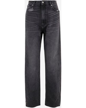 44 Label Group Cotton Jeans With Vintage Details - Blue