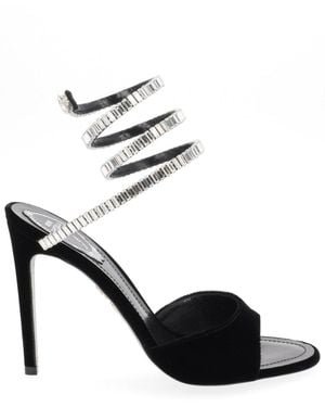 Rene Caovilla Embellished Heels - Black