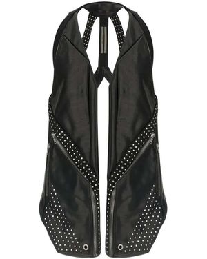 Rick Owens Temple Weste Aus Leder - Schwarz