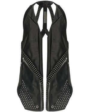 Rick Owens Temple Leather Vest - Black
