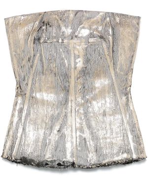 Rick Owens Bustier mit Crackle -Effekt - Mettallic