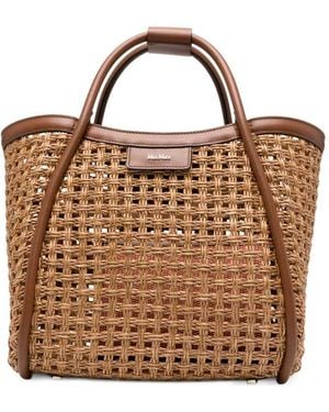 Max Mara Gewebter Shopper - Braun