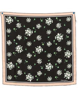 Dolce & Gabbana Floral Scarf - Black